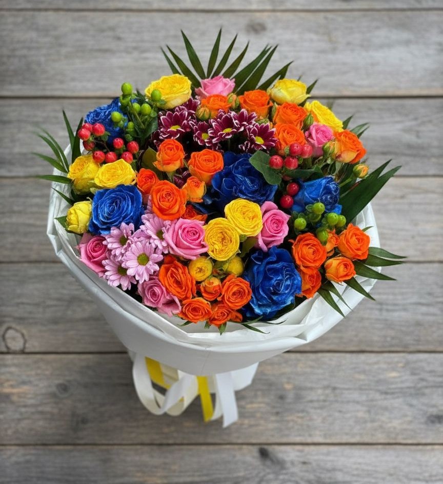 Букет цветов из: Розы и Хризантемы в Тухчаре