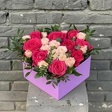 Цветочная композиция из Розы в коробке в Тухчаре