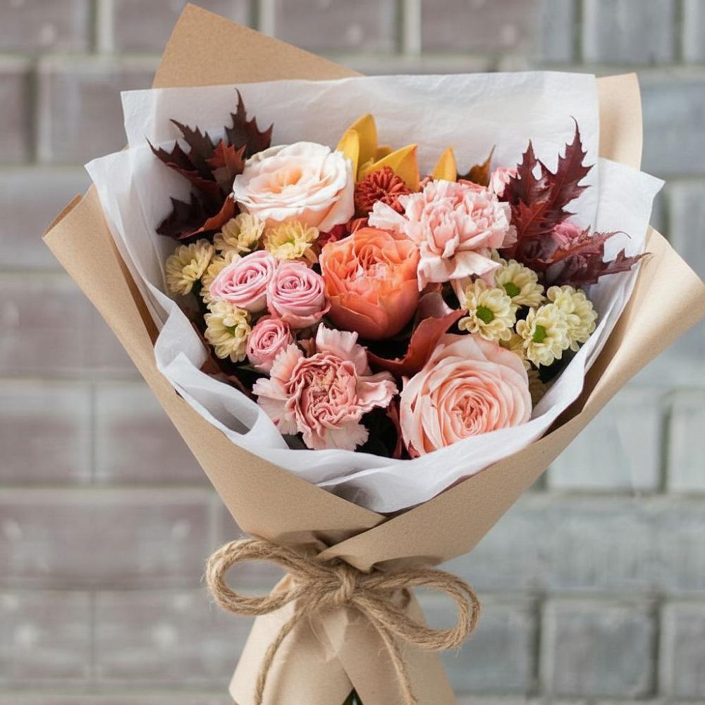 Букет цветов из: Гвоздики, Хризантемы и Розы в Тухчаре