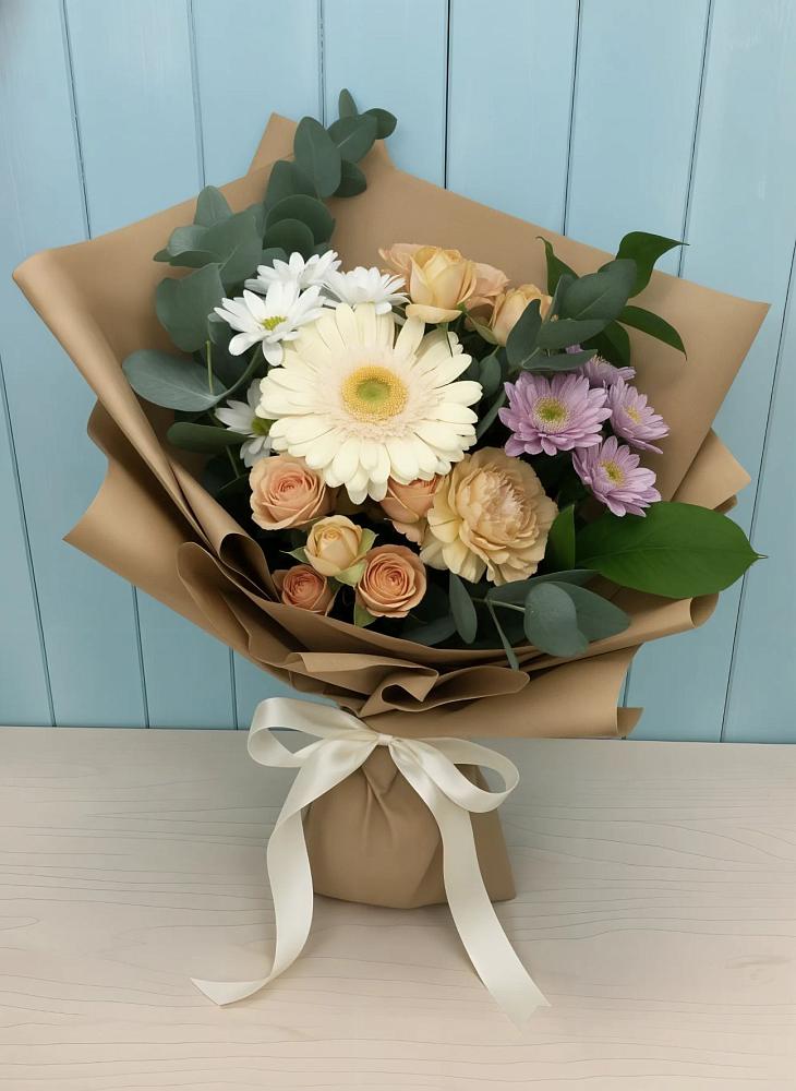 Букет цветов из: Герберы и Хризантемы в Тухчаре