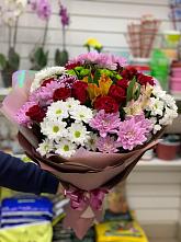 Букет цветов из:  Розы, Хризантемы и Альстромерии #REPLACE_PRED# Тухчаре