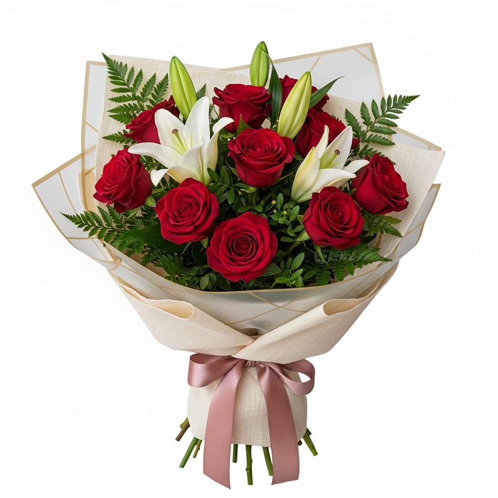 Букет цветов из: Лилии и Розы в Тухчаре