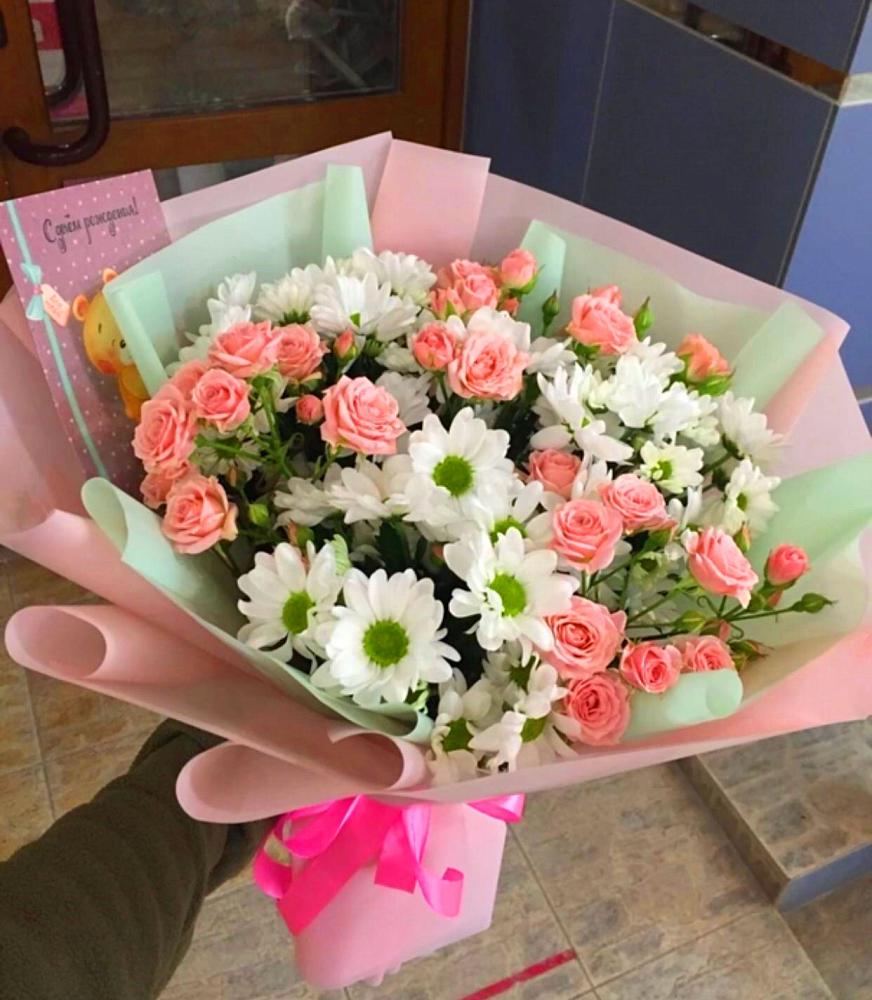 Букет цветов из: Розы и Хризантемы в Тухчаре