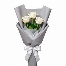 Букет 3 белые розы #REPLACE_PRED# Тухчаре