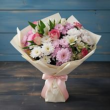 Букет цветов из:  Хризантемы, Альстромерии и Розы в Тухчаре