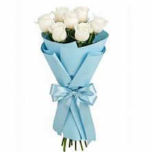 Букет 7 белых роз Проуд в Тухчаре