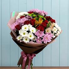 Букет цветов из:  Розы, Хризантемы и Альстромерии #REPLACE_PRED# Тухчаре