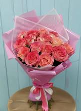 Букет 15 Розовых роз Равель в Тухчаре